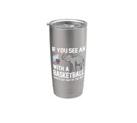 Si Ves A Un Elefante Con Un Traje De Baloncesto Baloncesto Vaso térmico de acero inoxidable de doble pared