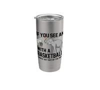 Si Ves A Un Elefante Con Un Traje De Baloncesto Baloncesto Vaso térmico de acero inoxidable de doble pared