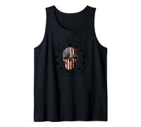 Si Vis Pacem Parabellum Betsy Ross USA Flag Skull Patriotic Camiseta sin Mangas