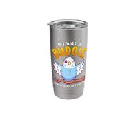 Si yo fuera un periquito, sé a quién haría caca en meme Hilarante Vaso térmico de acero inoxidable de doble pared