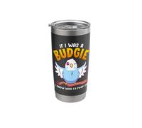 Si yo fuera un periquito, sé a quién haría caca en meme Hilarante Vaso térmico de acero inoxidable de doble pared