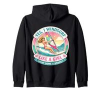 Si Yo Windsurf como Una Chica Quiero Algunas Lecciones Chiste Windsurfista Sudadera con Capucha