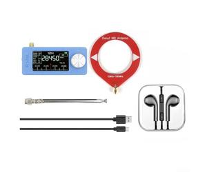 SI4732 para receptor de radio dsp, 0.5-108MHz banda completa AM FM SW, pantalla IPS de 1.9 pulgadas con ESP32-S3, dispositivo de bolsillo portátil (rojo)