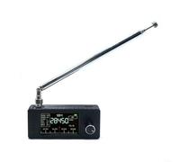 SI4732 Radio de Bolsillo 0,5 - 108 MHz, radios a Pilas, Pantalla IPS a Color de 1,9 Pulgadas, Am FM LSB USB, batería de 800 mAh (Varilla Negra)