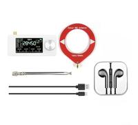 SI4732 Receptor de radio digital, banda completa AM FM LSB USB 800MAh Batería portátil Loop Antenas telescópicas para HF SW ForMW VHF (rojo)