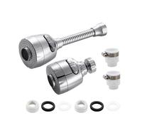 SiaBiced 2 Piezas Aireador de Grifo Cocina Orientable Filtro Ahorrador de Agua Adaptador en Acero Inoxidable Adecuado para Uso en Cocina Baño Lavamano, estilo a