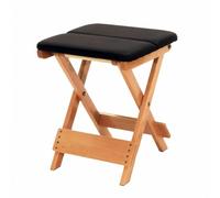 SiaBiced Asiento Plegable para Ejercicios con Panel de Soporte de Madera Asiento de PU Acolchado Estructura Compacta y Función Plegable Adecuado para Prácticas