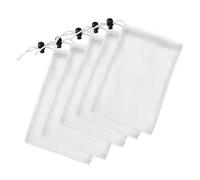 SiaBiced Bolsa de Malla para Lavandería Bolsa Red Reutilizable Saco con Cordón Tope Seguro Tejido Poliéster para Lavado de Delicados Organización de Ropa Gimnasio Casa, Blanco