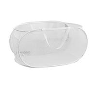 SiaBiced Cesta de Ropa Plegable Cesto de Ropa Sucia Canasta de Almacenaje Hamper Portátil con Asas Diseño Plegable Material Ligero Adecuado para Dormitorio Via, Blanco, Individual