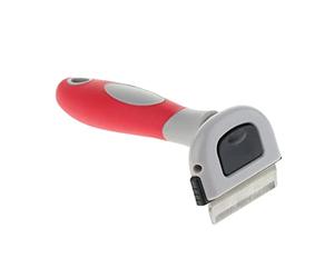 SiaBiced Cortapelo para Mascotas Rea para Animales Peine de Pelo de Intercambiable Herramienta para Nudos en Gatos y Perros, Gris -S