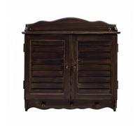 SiaBiced de Pared Cubierta de Medidor Tapa de Cuadro de Servicios Revestimiento Madera MDF con Detalle Pintado a Mano Adecuado, Madera Vieja Pintada, Interior Mediano 46.5 Cm Ancho 33 Cm Alto