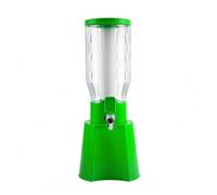 SiaBiced Dispensador de Cerveza Torre Grifo Depósito Acrílico con Base Facetada Estable y Frontal para Servir Bebidas Adecuado para Reuniones Asados y en Casa, Verde, Verde, 3L