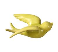 SiaBiced Escultura de Pared de Pájaro Arte Colgante Inspirador Decoración Tapestry en Cerámica Rústica Fish Wall Art Metálico Pintura a Mano Y Proceso de Alta, Amarillo, L