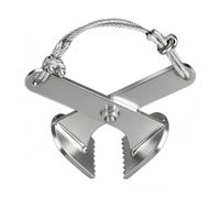 SiaBiced Extractor de Raíces Utensilio Manual Arrancador de Raíces de Palanca Estructura en Aleación Cierre Dentado Adecuado para Labores Agrícolas Mantenimiento, Plateado