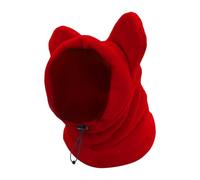 SiaBiced Gorro de Invierno para Perro con Orejeras Y Bufanda Ajustable de Felpa Gorro Envolvente para Perros Seguro para Uso en Invierno Adecuado para, Red L