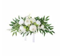 SiaBiced Guirnalda de Peonías Artificiales para Exhibición Floral de con Material y Floración Realista Adecuada para Decoración en Corporativos Fiestas Íntimas y Hoteles, Peonía Blanca