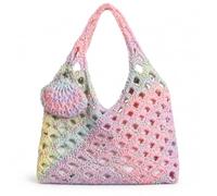 SiaBiced Kit Crochet Bolso DIY Manual Algodón, Unicornio