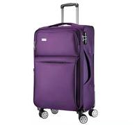 SiaBiced Maleta Viaje Ruedas Tela, Morado, Morado, 24 Pulgadas | Fabri oxford - cierre cremallera | impermeable | contraseña, viajes ocio - para vacaciones, para aeropuerto