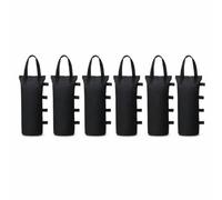 SiaBiced Peso para Carpa a Prueba Viento, Material Resistente, Anclaje estructuras, Impermeable Menos 1000mm, Uso Exterior, para toldo, 6 Sacos de Arena Negros (sin Arena)