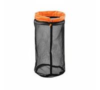 SiaBiced Saco de Almacenamiento Exterior Bolsa Red Organizador Cesto Contenedor con Tejido Transpirable Que Permite Ver el Contenido Adecuado para Escuela, Naranja Y Negro, M