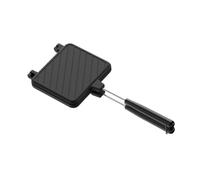 SiaBiced Sandwichera Doble para Hacer Paninis Sartén para Omelette Sartén para Waffles Y Prensa de Queso con Recubrimiento Antiadherente de Aluminio Apta para