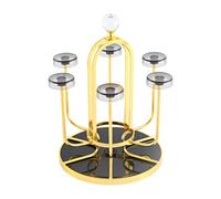 SiaBiced Soporte para Secado de Tazas Portavasos Moderno Estante Escurridor Giratorio Y Almacenamiento para Tazas Que Permite Drenar Y Secar Vasos Adecuado Par, Oro, tal como se describe