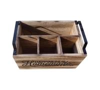 SiaBiced Soporte para Utensilios de Madera Multifuncional Portátil de Estilo Retro con Forma de Tarro.