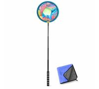 SiaBiced Telescópica para Niños, Red Captura Extensible para Juegos Piscina y Actividas al Libre, Red de Pesca de aleación de Aluminio, Extensible, con Toalla Absorbente
