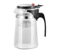 SiaBiced Tetera de Vidrio Transparente para Café Y Té con Colador Extraíble, 900ML