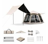 SiaBiced Tienda campaña automática con Dosel, Doble Capa e Impermeable para 3-8, procción