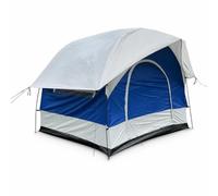 SiaBiced Tienda Coche Universal para SUV, Toldo Trasero para Maletero, Camping, Azul y Blanco, Azul