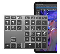 Siaincsy Teclado inalámbrico de acceso directo para Clip Studio Paint, teclado de dibujo recargable con 35 teclas de acceso directo, teclado Bluetooth con una sola mano compatible con Windows, MacOS,