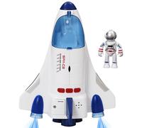 Siairo Cohete Espacial Juguete, Juguetes Transbordador Espacial, Exploración de Marte Espacial con Astronauta, Spaceship Misión Espacial con Sonido y Luces, Regalo de Cumpleaños para Niños (WY893A)