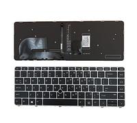 Siakoocty Reemplazo de ordenador portátil con teclado apuntador con retroiluminación para HP EliteBook 840 G3/745 G3/840 G4/745 G4 836308-001 821177-001 819877-001