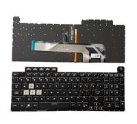 Siakoocty Teclado de repuesto para portátil ASUS TUF Gaming F15 FX506 FA506 FA506Q FX506L FA506U sin marco, sin trackpoint, negro retroiluminado