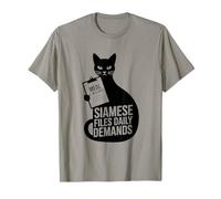 Siamés Presenta demandas diarias Quejas de Comida Humor de Gato Camiseta