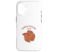 Siamese Fighting Fish Club Betta Peces de agua dulce Carcasa para iPhone 16