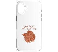 Siamese Fighting Fish Club Betta Peces de agua dulce Carcasa para iPhone 16 Plus