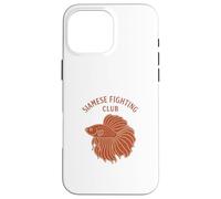 Siamese Fighting Fish Club Betta Peces de agua dulce Carcasa para iPhone 16 Pro Max