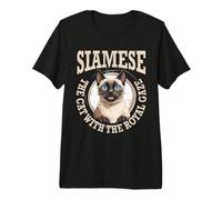 Siamese The Cat with The Royal Gaze Cat Lover Owner Camiseta Premium