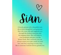 Siân: A Welsh, personalised notebook for women, great for work, college and University, ideal as a birthday or leaving gift for coworkers and work colleagues