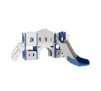 Sianldcone Toboganes Infantiles Exterior Fácil de Montar Tobogan Apto para Niños Toboganes Infantiles Estable y Seguro Tobogán Infantil (Aisle-Blue White)