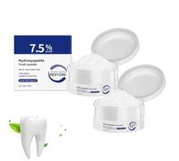 Siapodan Hydroxyapatite Tooth Powder, Nano Hydroxyapatite Toothpaste, 7.5% Nano Hydroxyapatite Powder for Teeth, Teeth Restoration Mineral Powder, Deep Cleaning Care Tooth Powder-50g (1, 2pcs)
