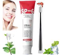 Siapodan Sp-6 Ultra Whitening, Toothpaste Probiotics Brightening, 120g, Removes Tooth Stains, Deep Cleaning & Protect Gum (Red-1pcs)