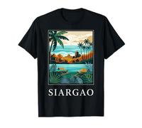 Siargao Filipinas Tropical Island Vintage Travel Art Camiseta