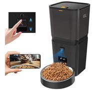 SIATELOO Alimentador automático para mascotas de 6 litros con cámara 1080P, alimentador inteligente WiFi para gatos, perros y hogares con varios gatos, control de aplicación, alimentación temporizada
