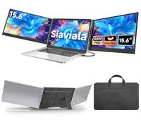 siaviala Monitor Portatil 15.6” Ultra-Delgado, 1080P FHD IPS Extensor Pantalla Portatil, Triple Pantalla para Portatil para computadoras portátiles de 13 "-17", Plug & Play para Mac/Android/Chrome