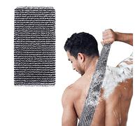 Sibba 1 Pieza Exfoliante para Cuerpo Y La Ducha Paños Negros Red De Lufa Exfoliante para La Espalda Toalla para Cuidado De La Piel para Hombres Y Mujeres