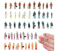 Sibba 100 figuras de personas pequeñas a escala 1:150, juguetes arquitectónicos, pintados, modelo pequeño, sentado, de pie, figuras en miniatura, modelo para escenas en miniatura