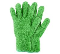 Sibba 2 piezas de guantes de microfibra para el polvo, guantes de mano para el automóvil, limpieza, desempolvar, puños reutilizables, fieltro de coral, lavables, guantes de limpieza de plantas para